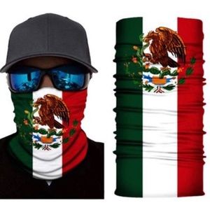 Mexico Flag Neck Gaiter Face Covering New